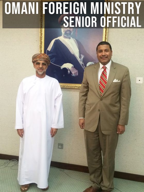 Frank Rose with a senior Omani Foreign Ministry official