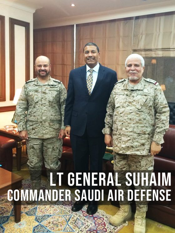 Frank Rose with Lt. General Suhaim, Commander of Saudi Air Defense